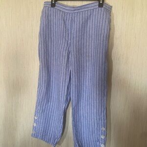 Chico's Blue Striped Pants